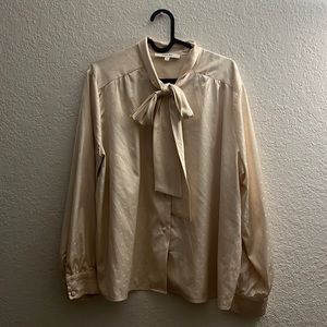 Simple Retro Beige Blouse